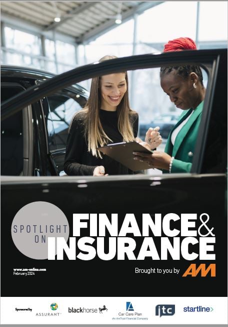 2024 am spotlight on finance and insurance report cover with sponsors