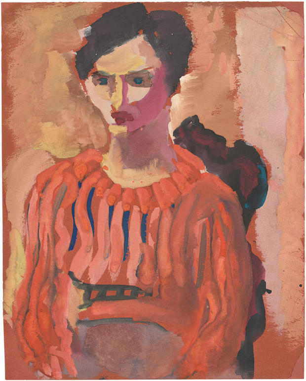 rothko untitled seated woman in striped blouse