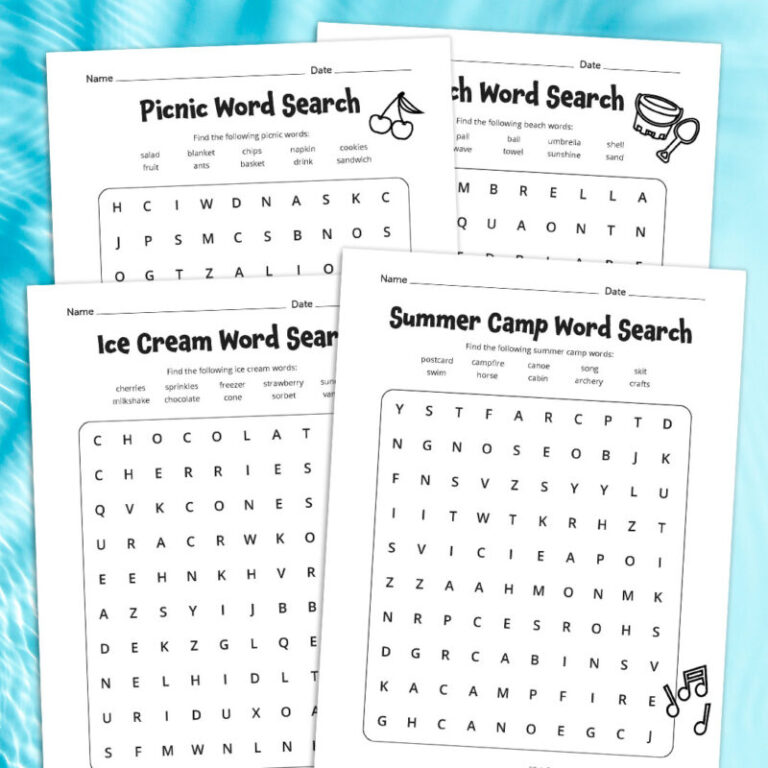 Summer Word Searches 1 800x800