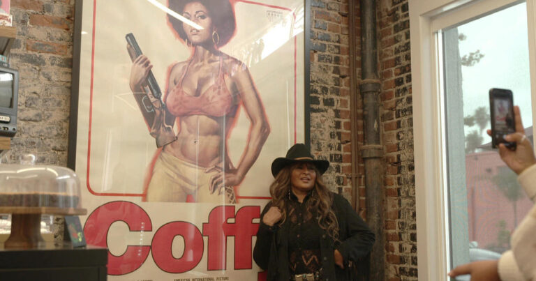 pam grier with coffy poster 1920