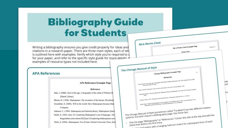 How To Write a Bibliography Feature