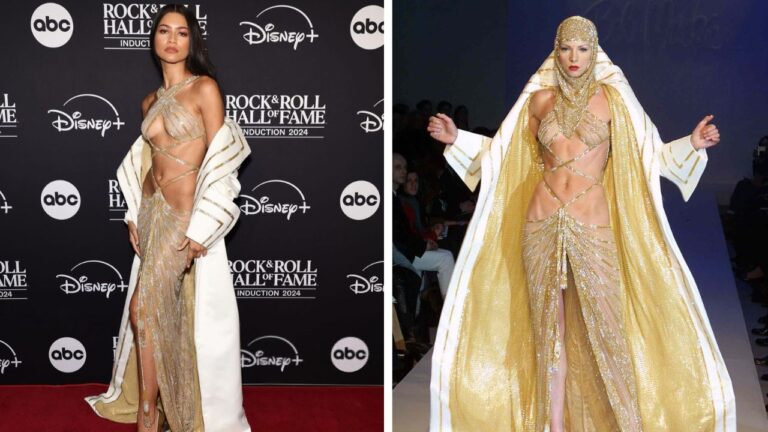 Zendaya Paid Tribute to Cher in a Bob Mackie FW 01 Gown at the Rock Roll Hall of Fame Induction Ceremony feat image