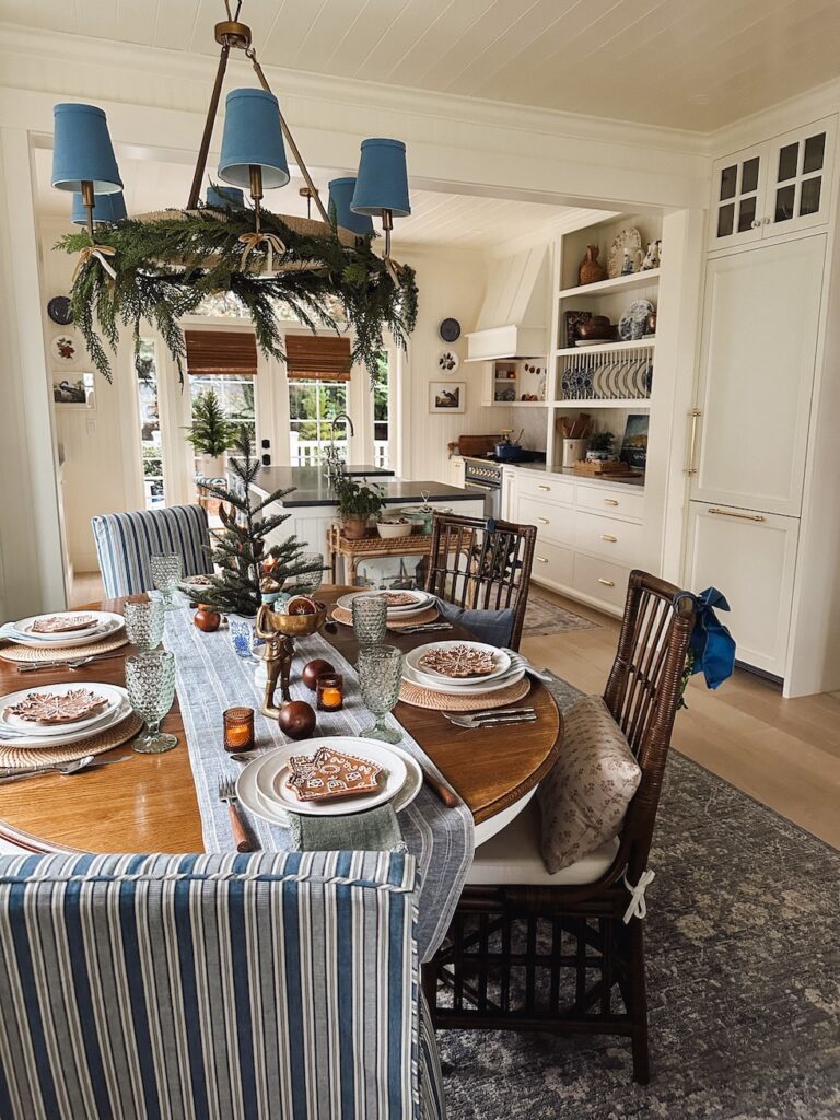 coastal cottage english home dining room christmas the inspired room