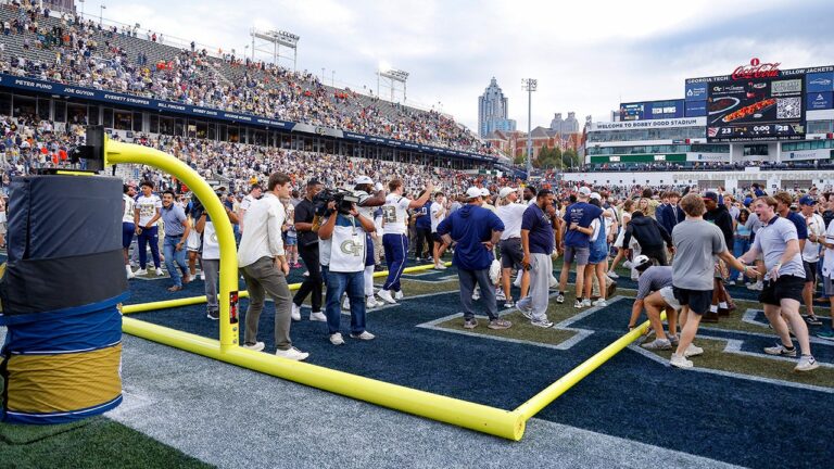 fans storm georgia tech