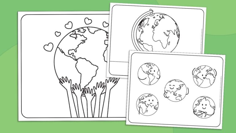 Earth Coloring Pages Feature